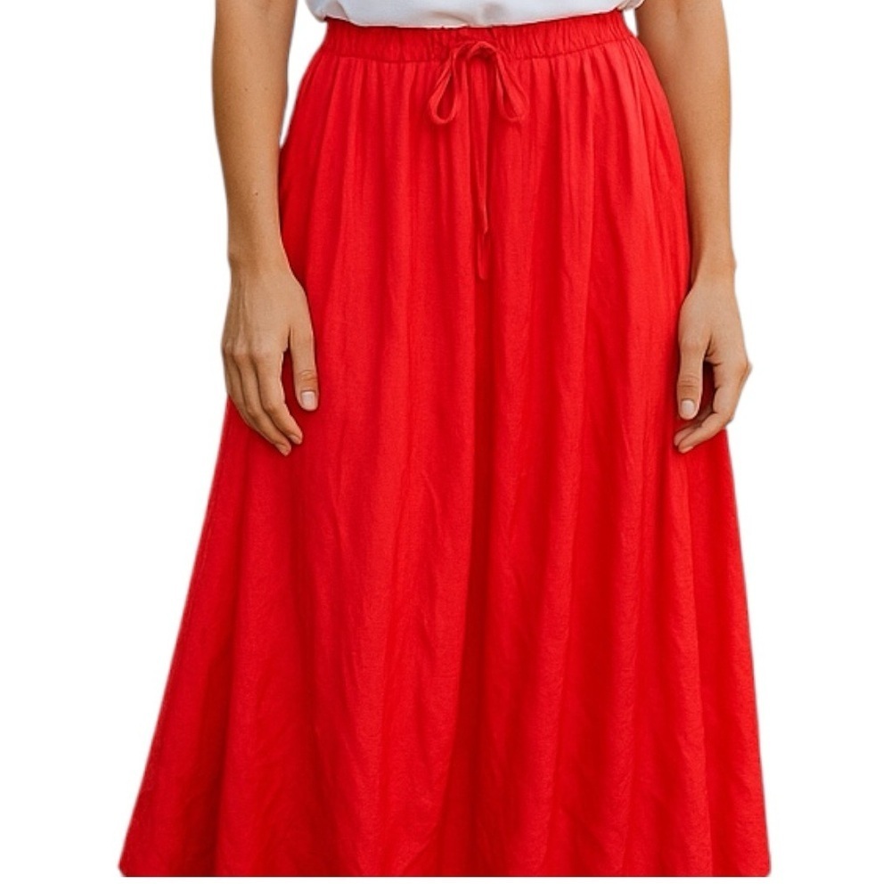 Dimri Maxi Skirt Small Coral Orange Boho Cottagecore